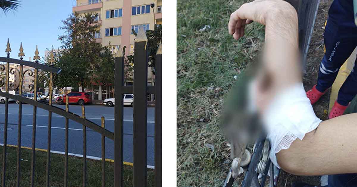 Urfa'da Gencin Kolu Demir Korkuluklara Saplandı