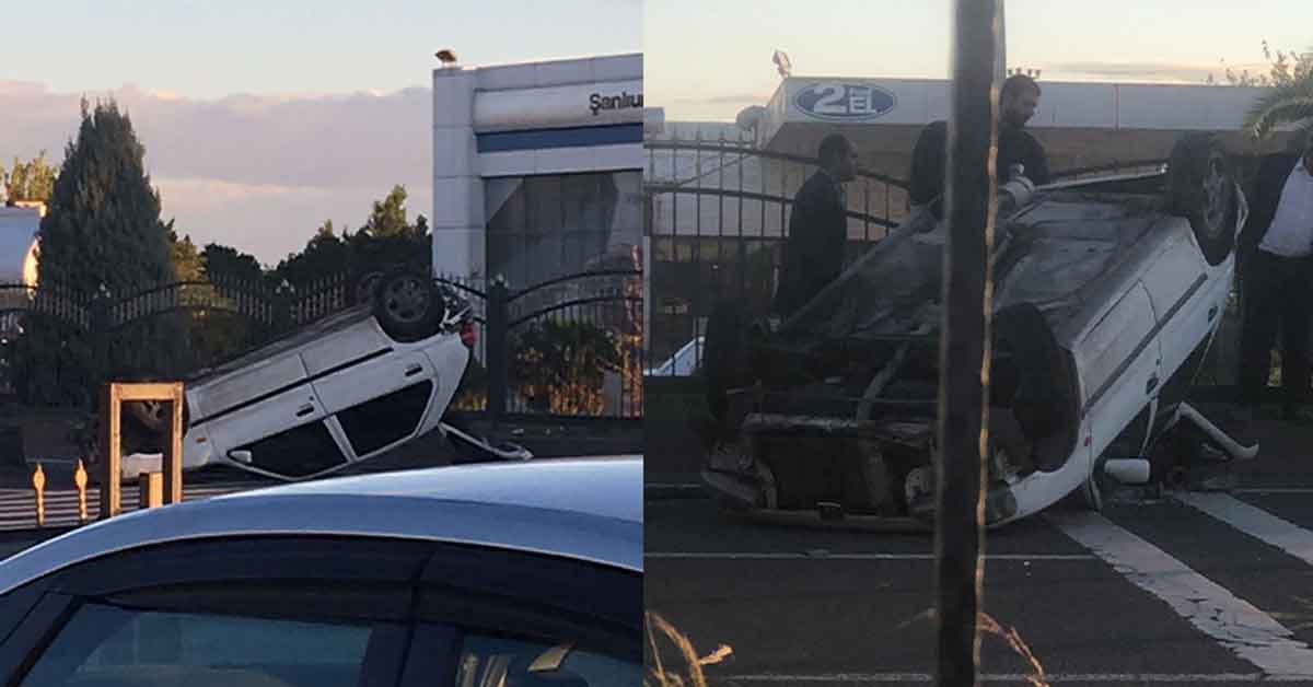 Şanlıurfa'da Tırla Çarpışan Araba Takla Attı
