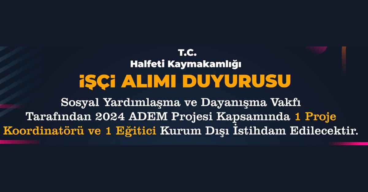 Halfeti Kaymakamlığı İşçi Alımı Yapacak 11 Halfeti Kaymakamlığı İşçi Alımı Yapacak