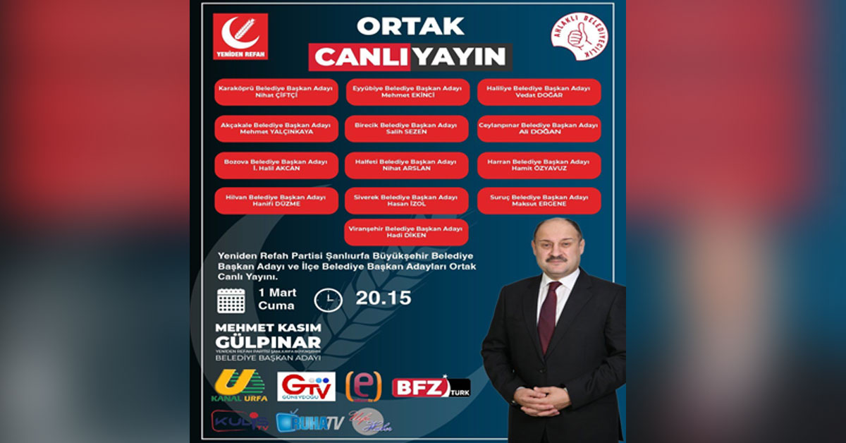 Kasım Gülpınar Bugün ortak Yayına Katılacak